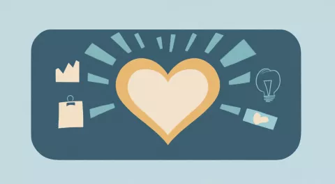 Ein Herz auf einer Kreidetafel.